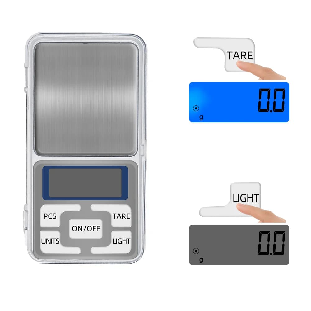 Balance électronique de précision 500g 0.1g avec rétro-éclairage pour cuisine, bijoux et pesée d'appâts de pêche