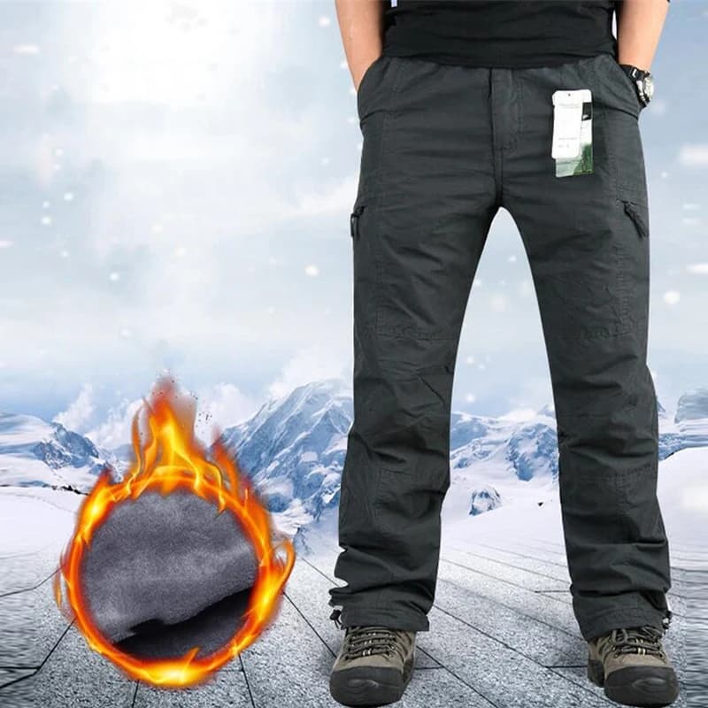 Pantalon polaire épais hiver homme - chaud pour pêche statique et observation hivernale
