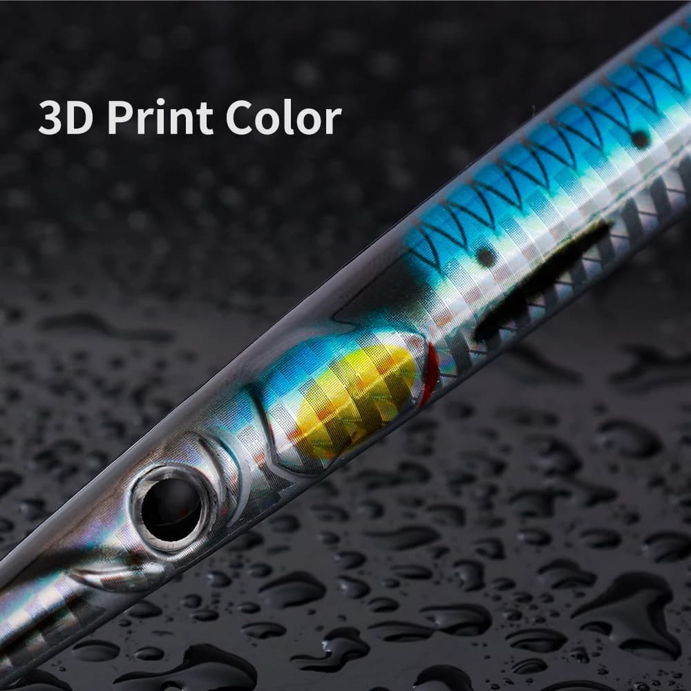 JiggingPro 40g à 150g Jig Speed 3D Print Needle Jig - Leurre pêche mer verticale haute performance