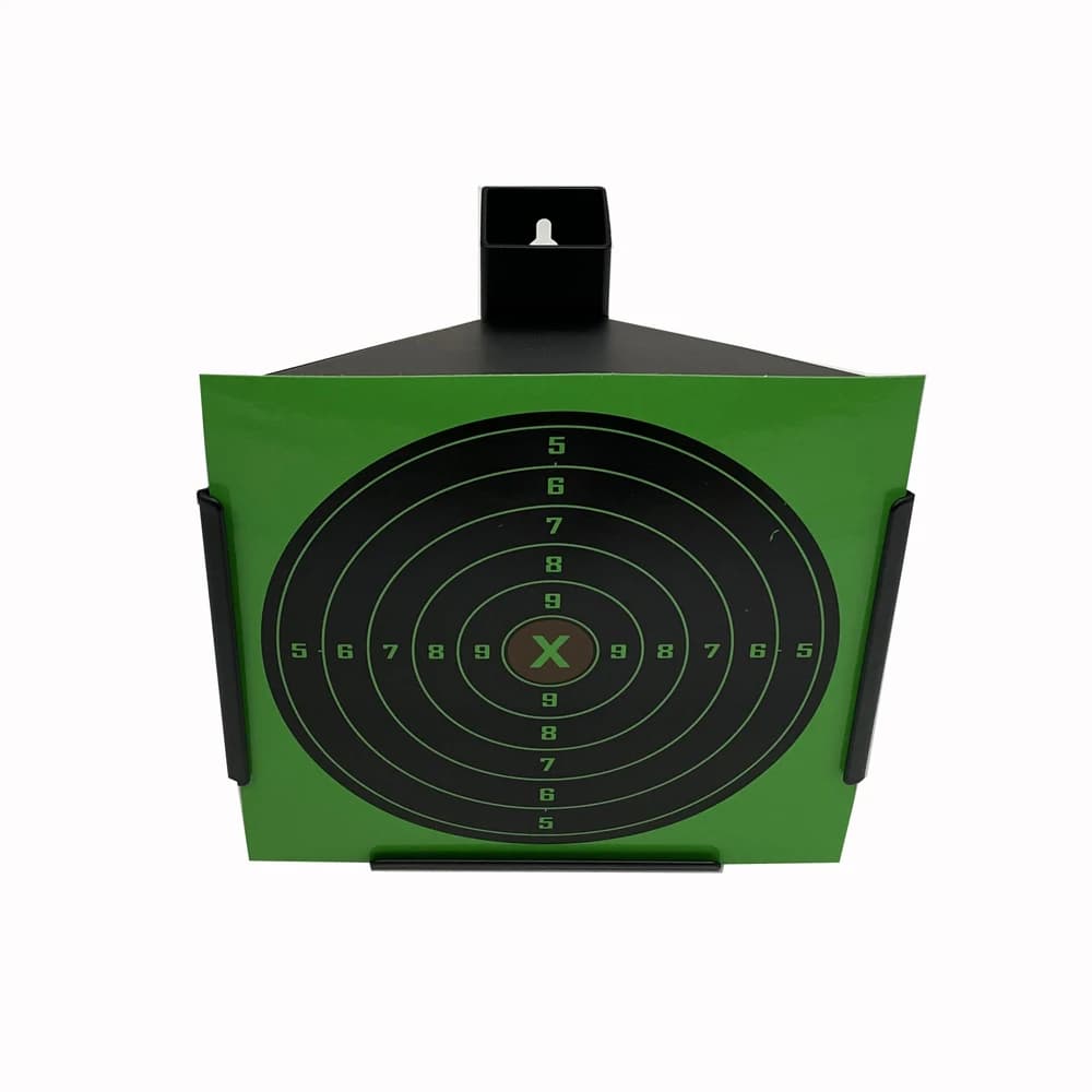 Piège à plombs entonnoir noir 17cm avec 20 cibles carton épaisses réactives - kit entraînement complet