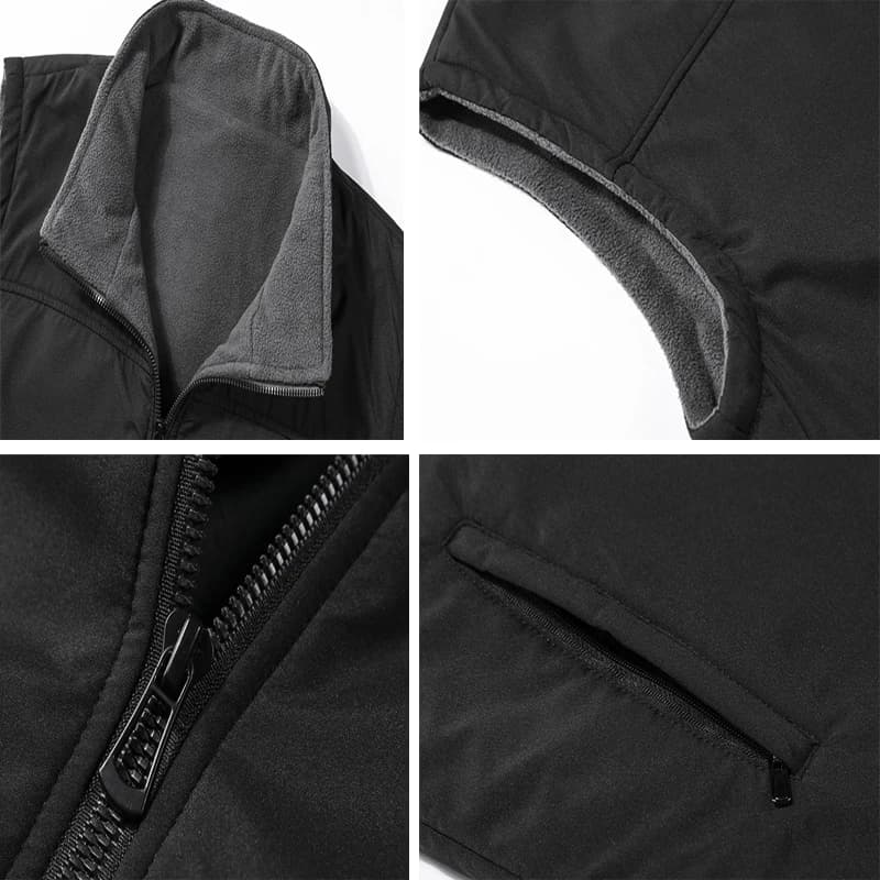Veste polaire chaude sans manches homme hiver pour pêche et loisirs en plein air