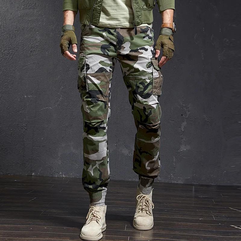 Pantalon cargo camouflage slim homme - qualité premium pour streetwear Harajuku et pêche urbaine