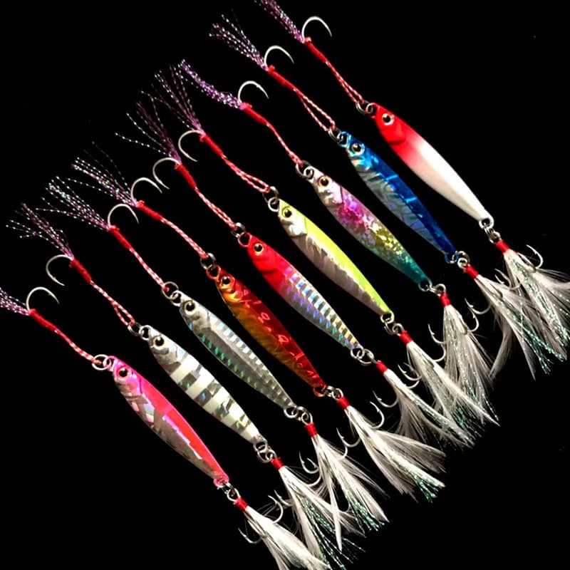 Leurre jig phosphorescent 7g à 25g shore casting décors métal leurre artificiel pêche mer