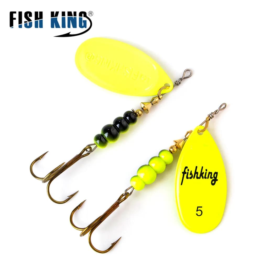 Spinner bait 5 grammages FISH KING avec cuillères rotatives - leurres métal brochet