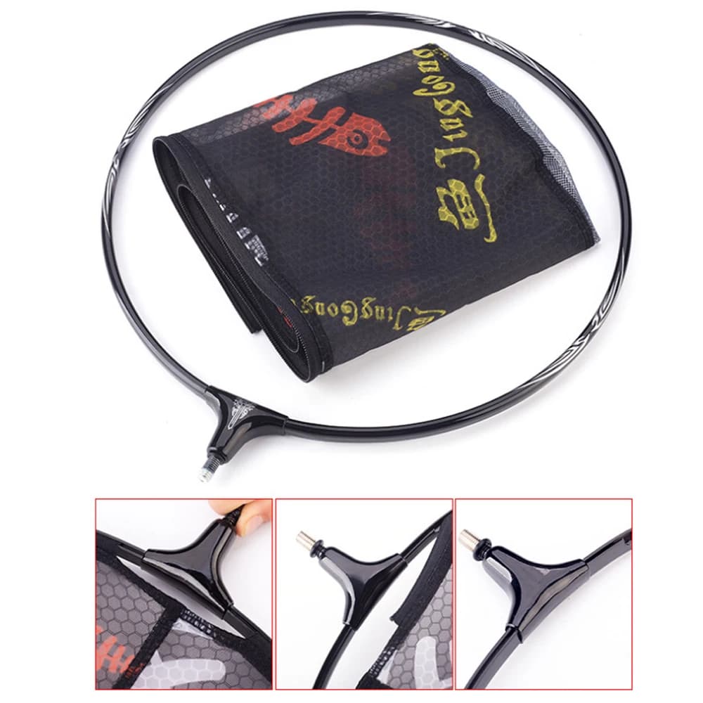 Filet de pêche anti-crochet carbone - Léger en alliage titane pour captures profondes