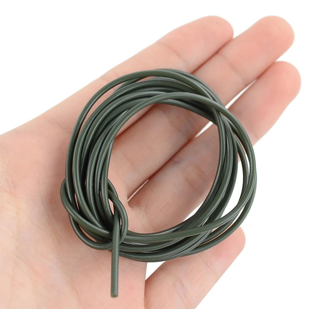 Tube silicone pour hameçons et montages pêche carpe - Système sécurité lead-clip tailles 0.5x1.8mm 0.8x1.9mm 3m