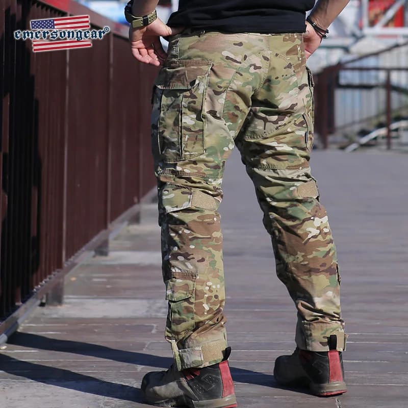 Pantalon tactique Emerson G3 camouflage pour homme - Pêche, chasse, devoir, cargo de tir professionnel