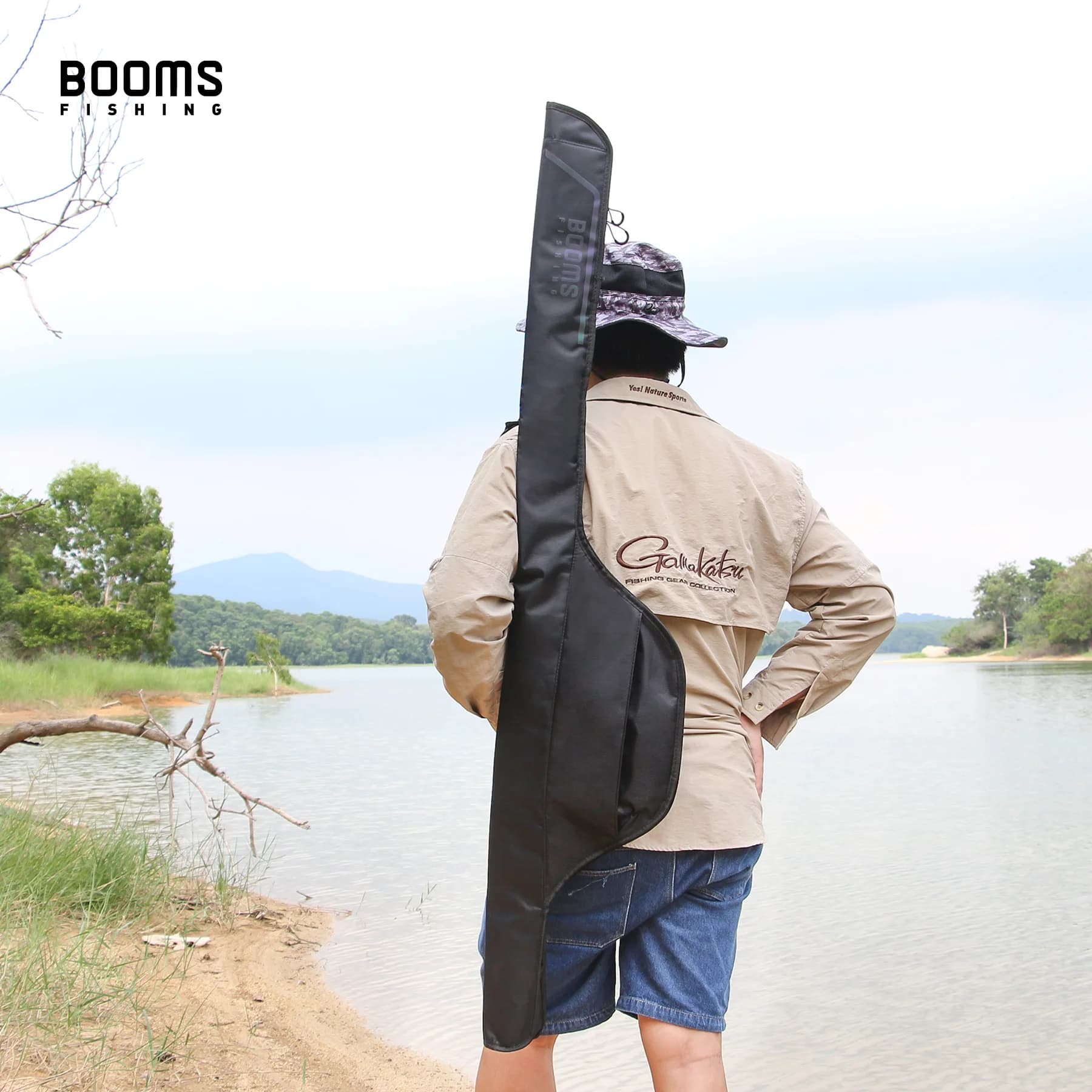 Sac pliable Booms Fishing PB3 pour cannes à pêche 130-215cm avec étui pour moulinets multi-tailles