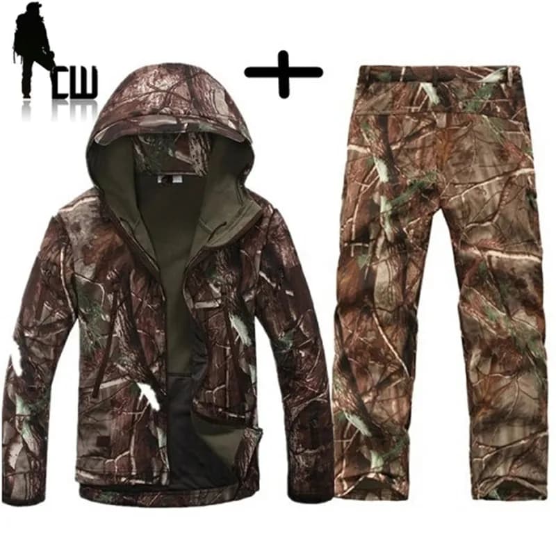 Ensemble veste softshell tactique TAD Gear camouflage - Veste et pantalon pêche camping imperméable