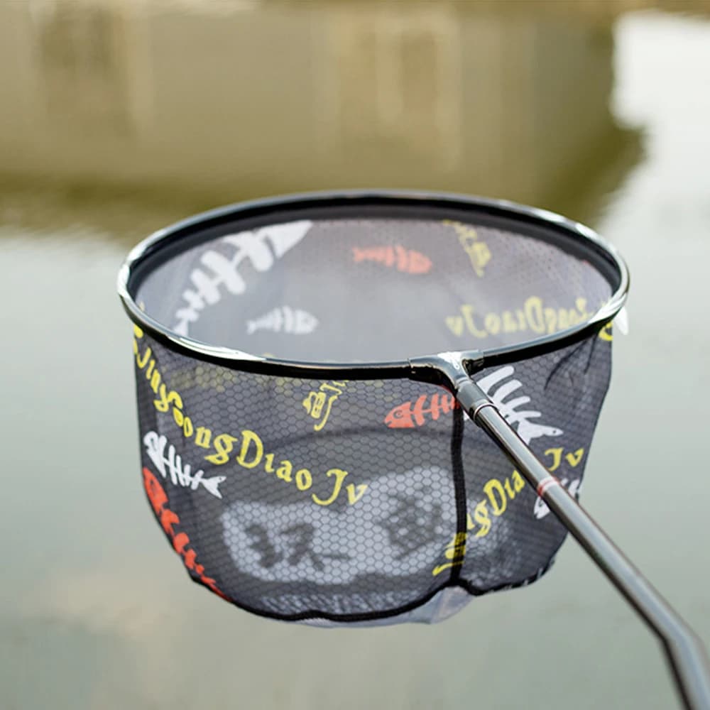 Filet de pêche anti-crochet carbone - Léger en alliage titane pour captures profondes