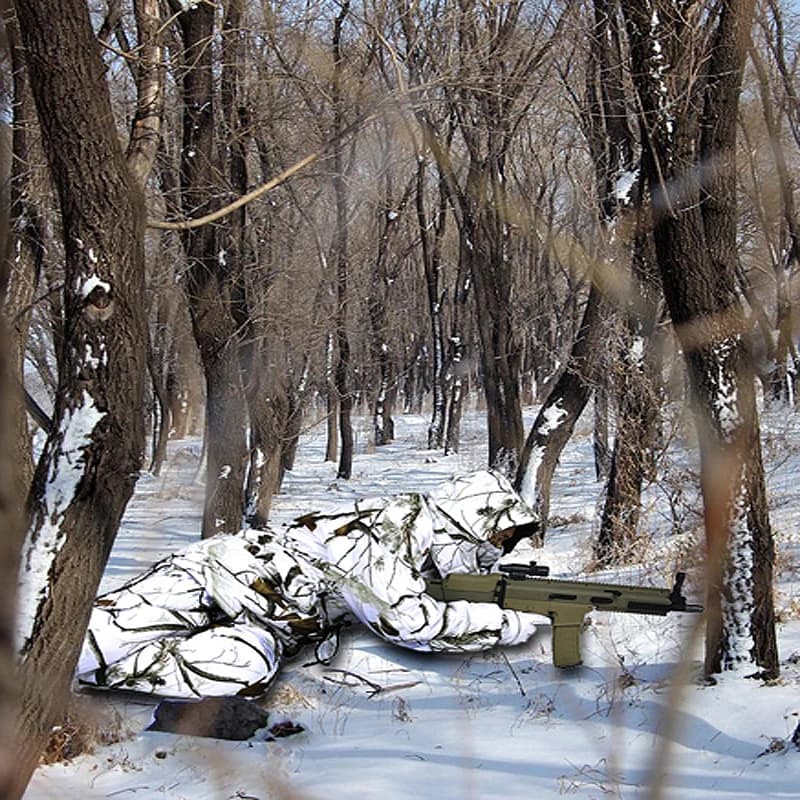 Tenue chasse hiver camouflage neige bionique Ghillie épaisse pêche vêtement chaud ensemble
