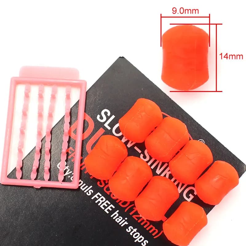 8PCS leurres souples silicone appâts artificiels stoppeurs dumbbell pour pêche à la carpe