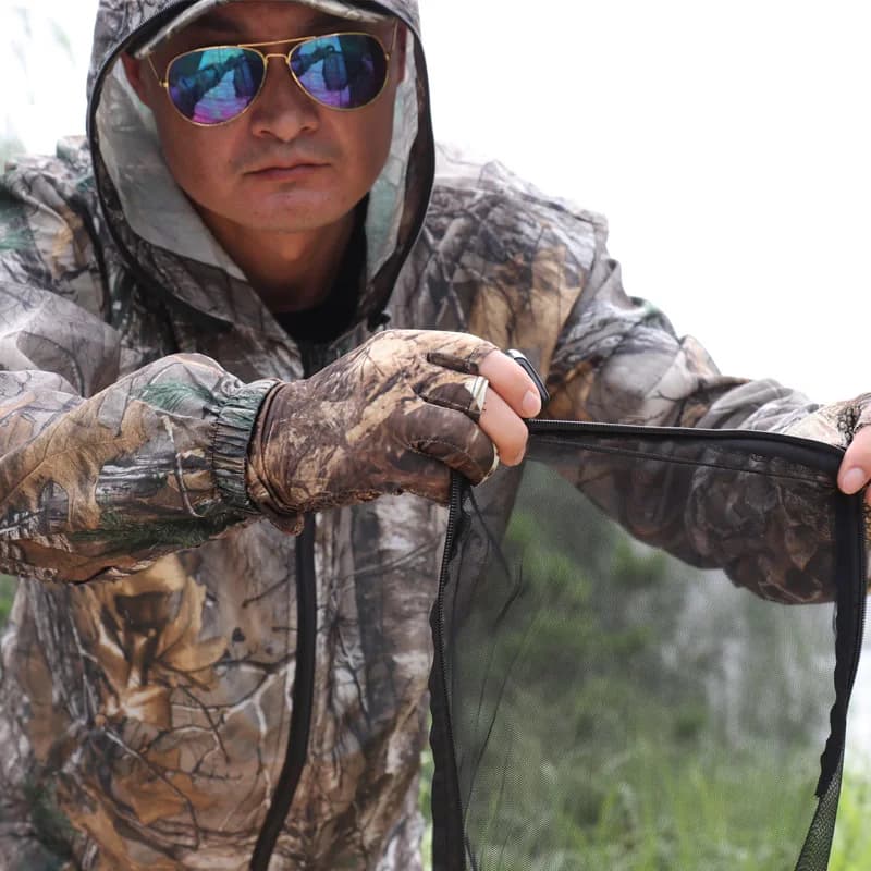 Combinaison camouflage bionique été anti-moustiques - Tenue pêche chasse Ghillie légère