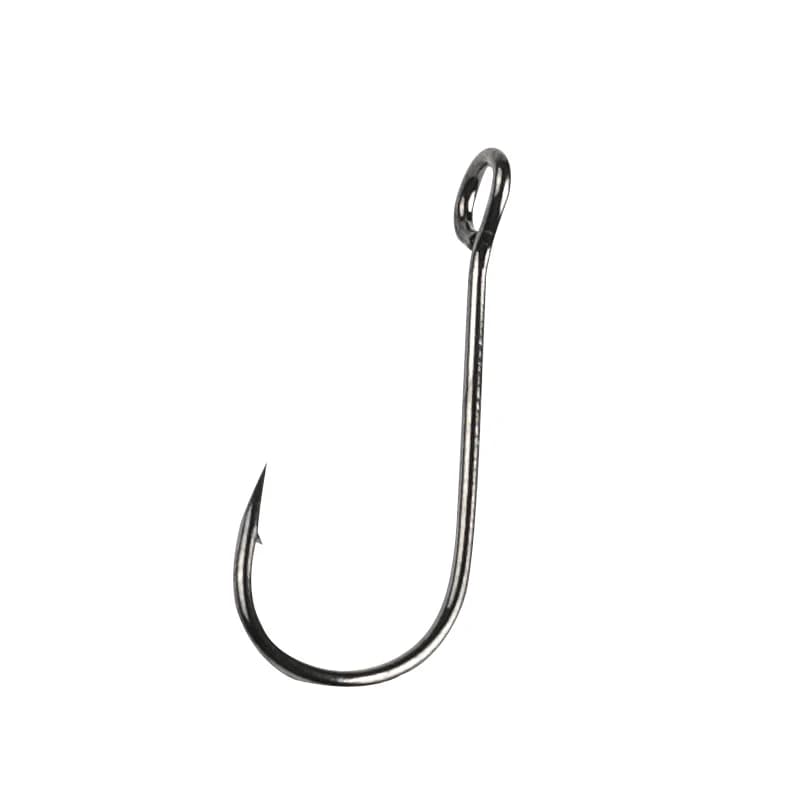 Hameçons pêche au ver avec grande anneau en acier carbone, 20 pièces pour appâts volumineux