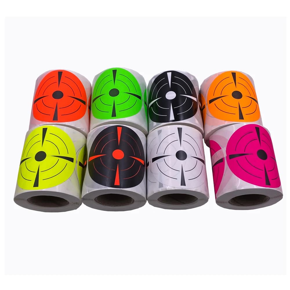 Rouleau 200 autocollants cibles tir 8 couleurs 3 pouces pour airsoft BB pistolet à plombs