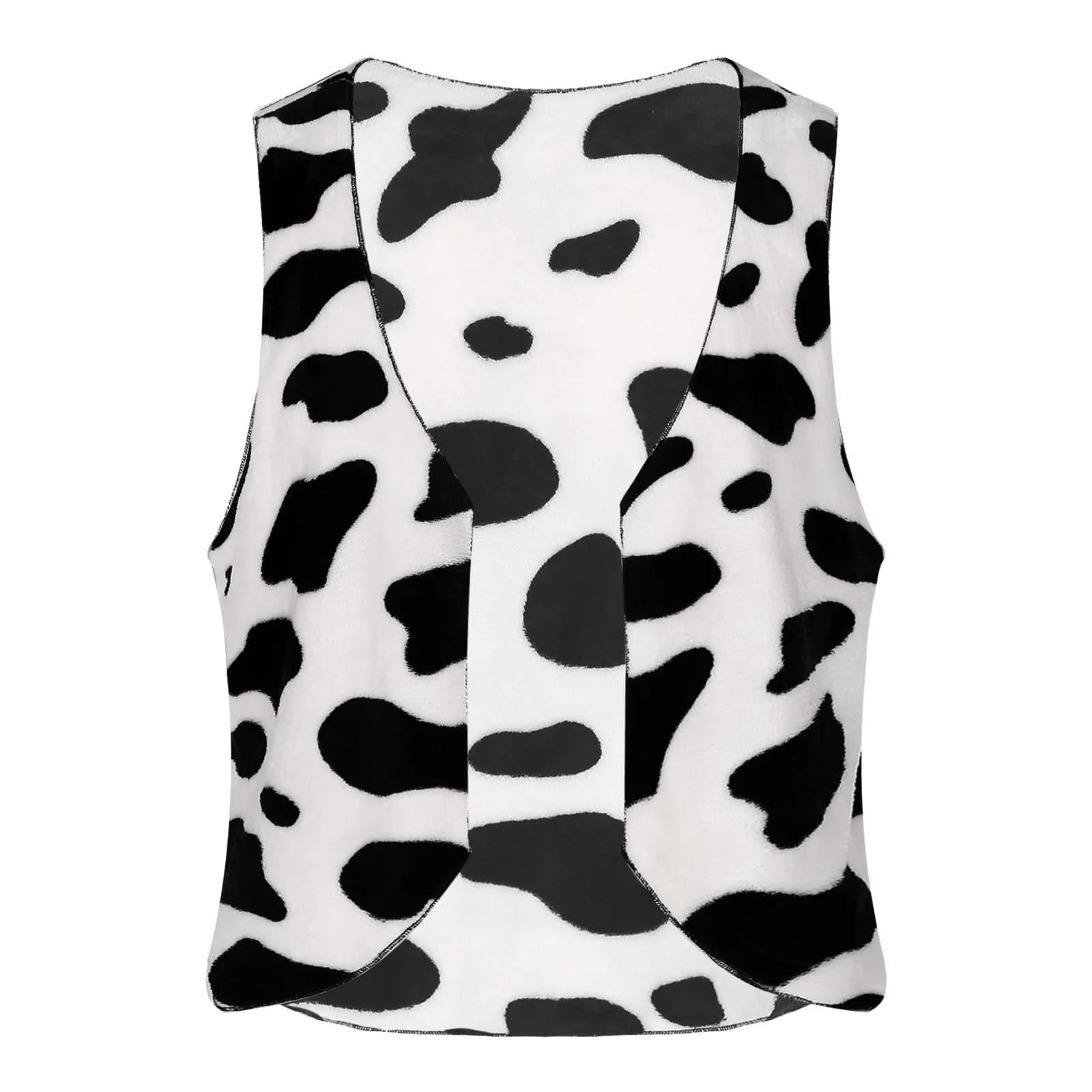 Veste sans manches imprimée vache pour homme - Costume hippie carnaval Halloween Noël rôle cowboy