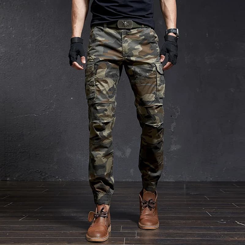 Pantalon cargo camouflage slim homme - qualité premium pour streetwear Harajuku et pêche urbaine