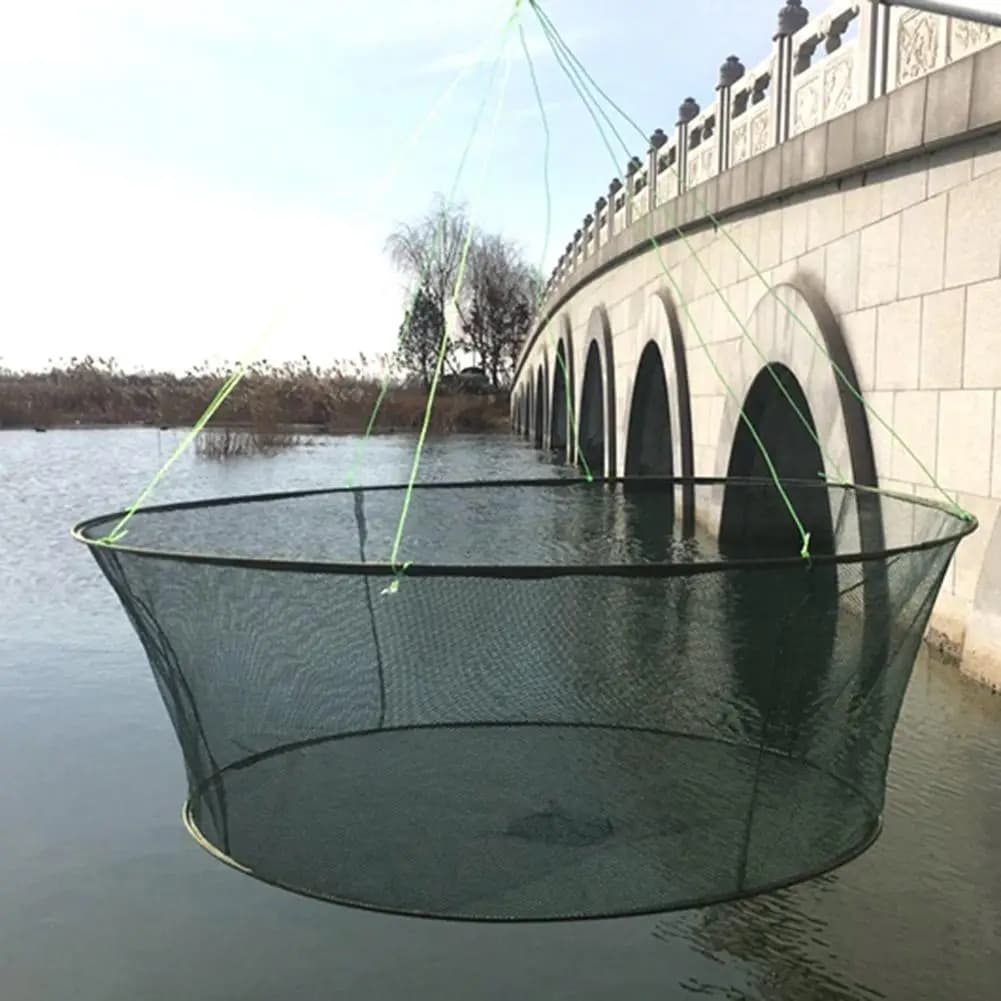Filet de pêche pliable grand modèle 80/100 cm pour écrevisses, crevettes et appâts - Réservoir, étang, extérieur