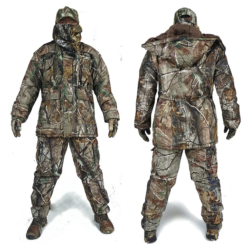 Combinaison chasse hiver thermique imperméable homme - Veste coupe-vent camouflage bionique ghille suit