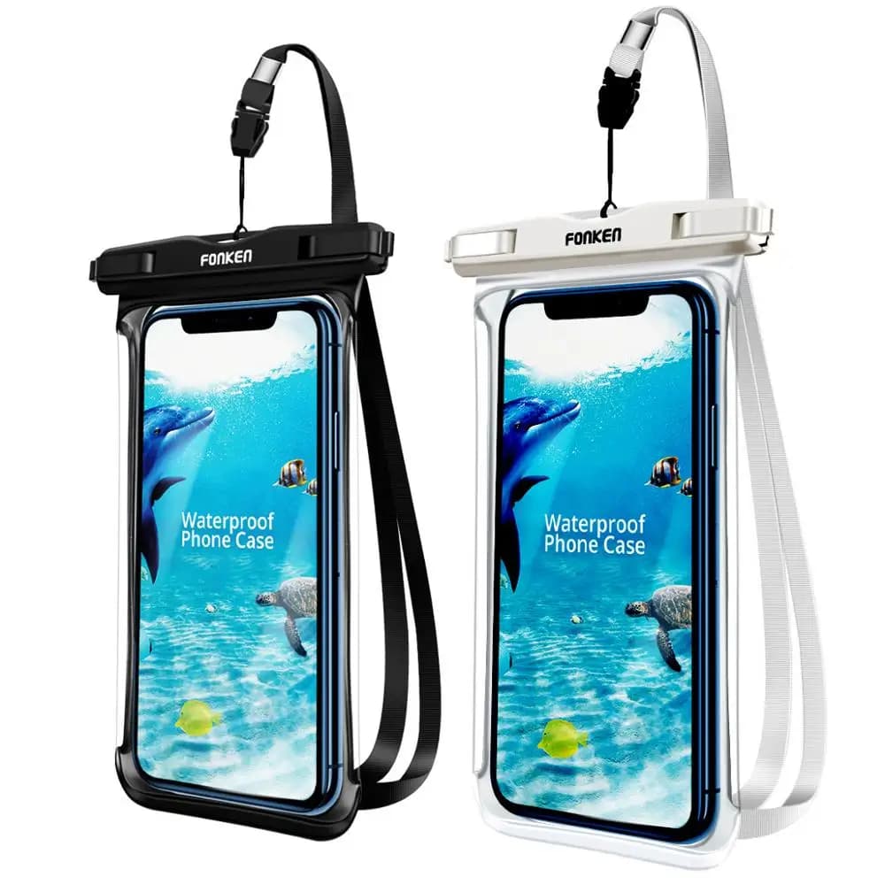 Housse étanche téléphone transparente FONKEN - Poche de protection pour baignade, neige et forêt tropicale