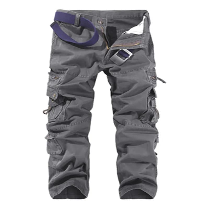 Salopette cargo homme lavage facile pour pêche quotidienne - Pantalon multi-poches vert armée automne