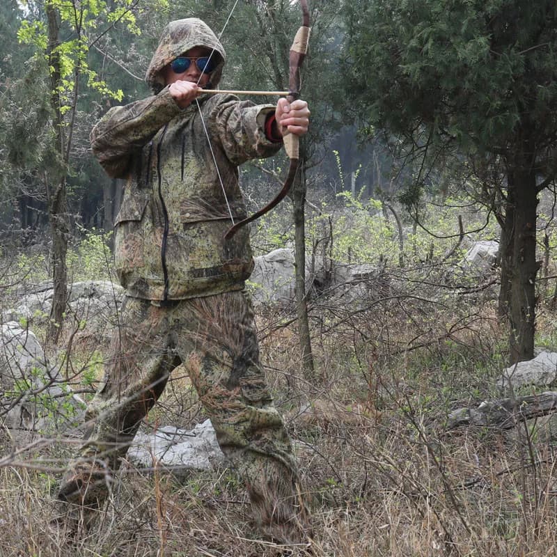 Tenue camouflage bionique prairie sèche pour sniper CS entraînement et pêche homme