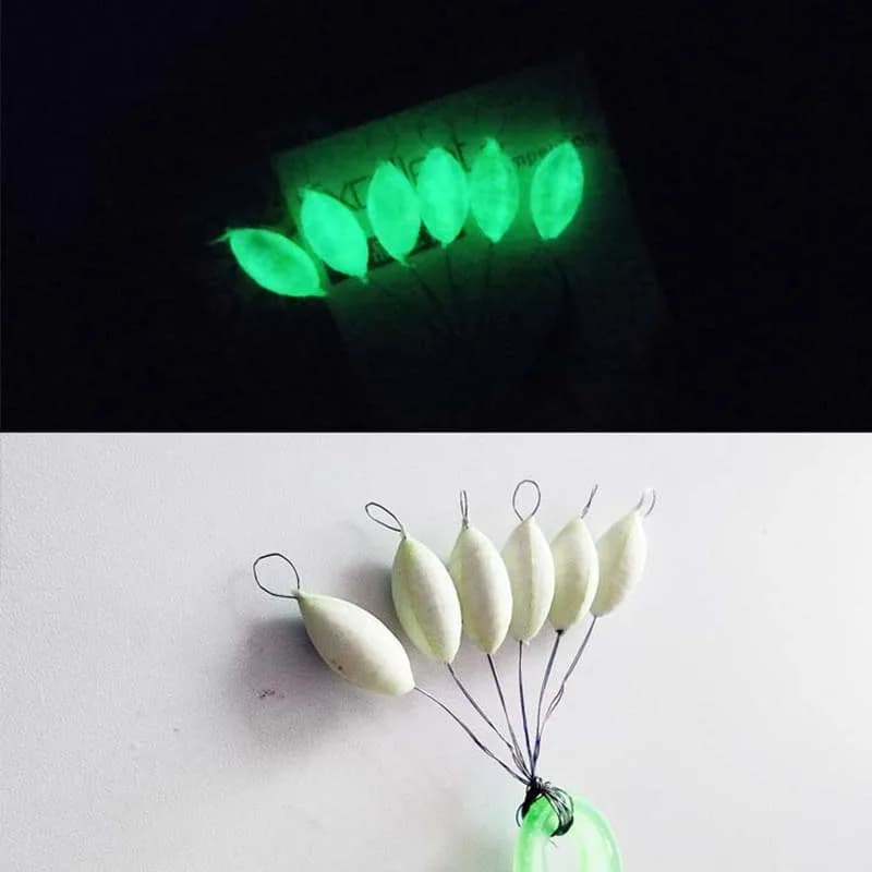 15 flotteurs ovales lumineux 7 étoiles pour carpe - accessoires pêche avec 3 tailles différentes