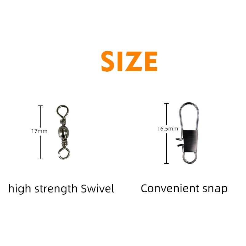 Ligne acier anti-morsure MEREDITH 15-30cm - Bas de ligne avec émerillon pour pêche prédateurs