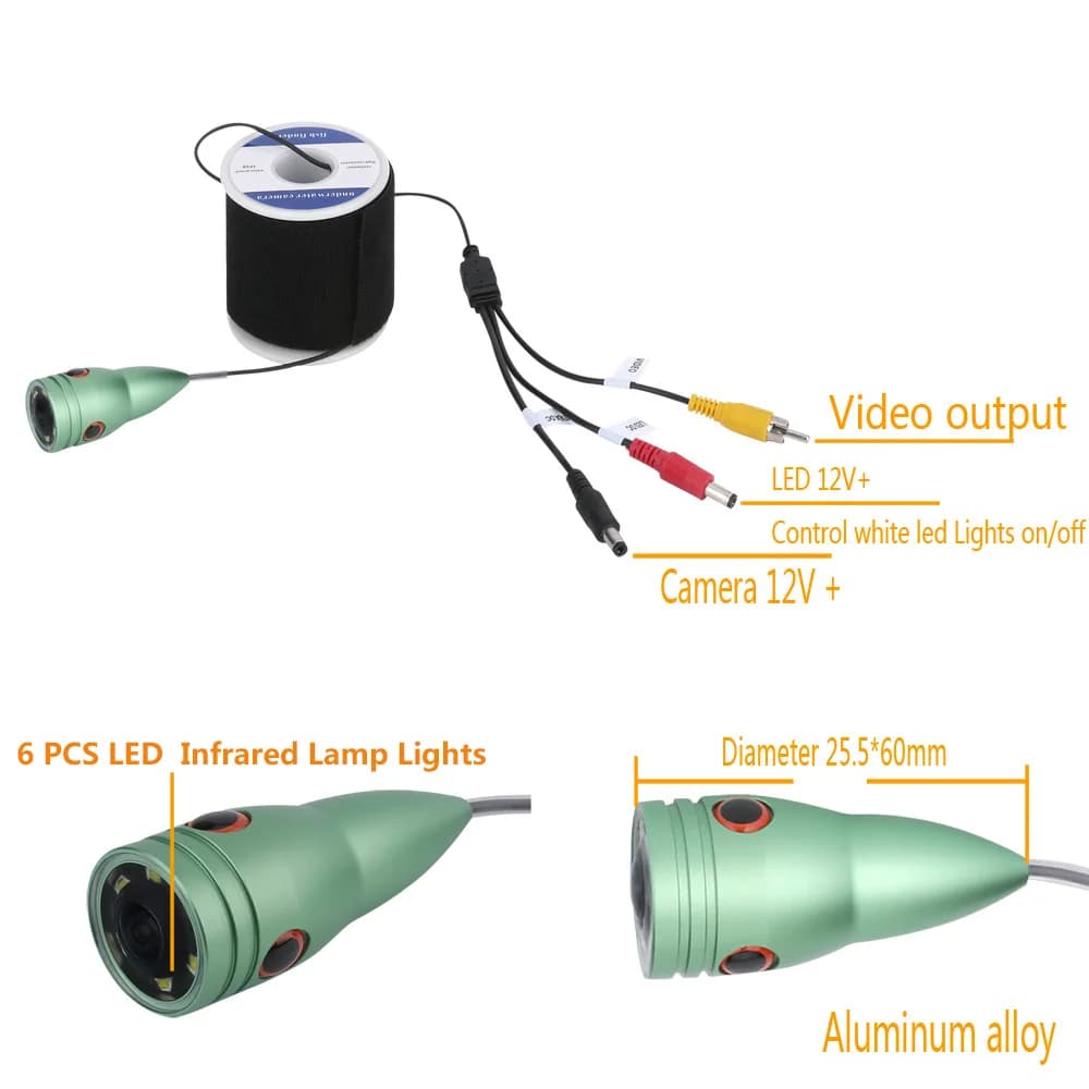 Caméra sous-marine MAOTEWANG 1000TVL - Fish finder avec écran 7 pouces et LED IR pour pêche glace mer