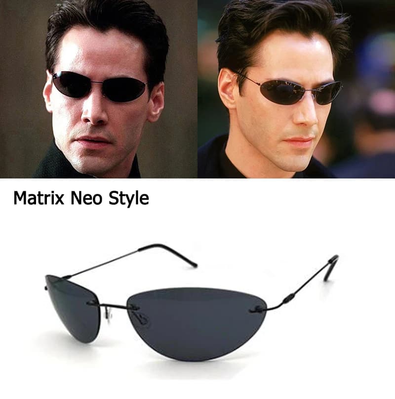 Lunettes polarisées Matrix style ultra-légères sans monture pour pêche - Design conduite Polaroid - Homme