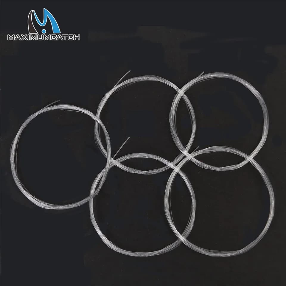 Ligne de pêche à la mouche nylon fluorocarbone leader 0X à 7X pour truite et ombre