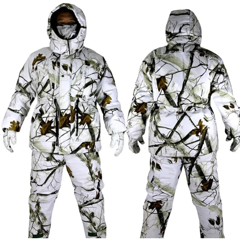 Tenue chasse hiver camouflage neige bionique Ghillie épaisse pêche vêtement chaud ensemble