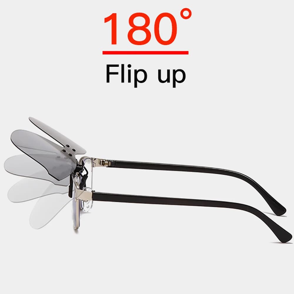 Lunettes de conduite nuit polarisées VIVIBEE clip jaune UV400 pour pêche et conduite nocturne
