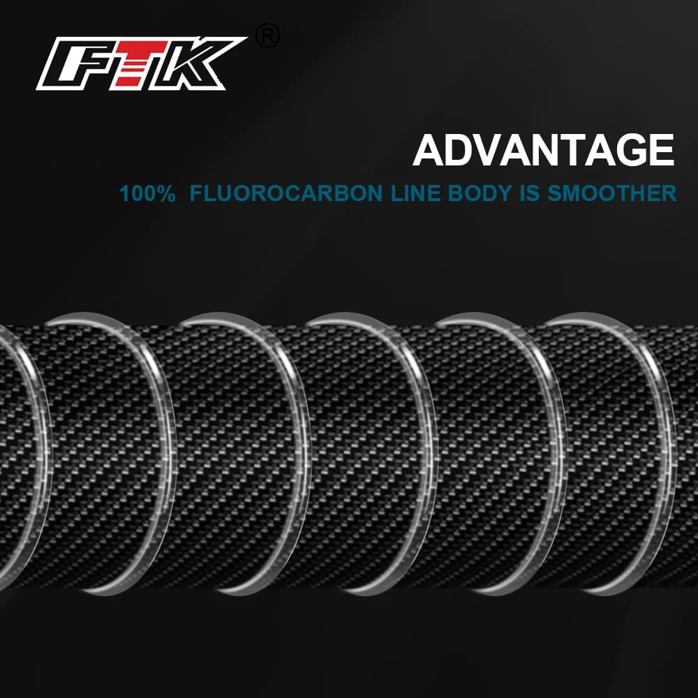Fluorocarbone FTK 100m super souple 4.13-34.32LB pour pêche aux leurres et pêche à la mouche leader