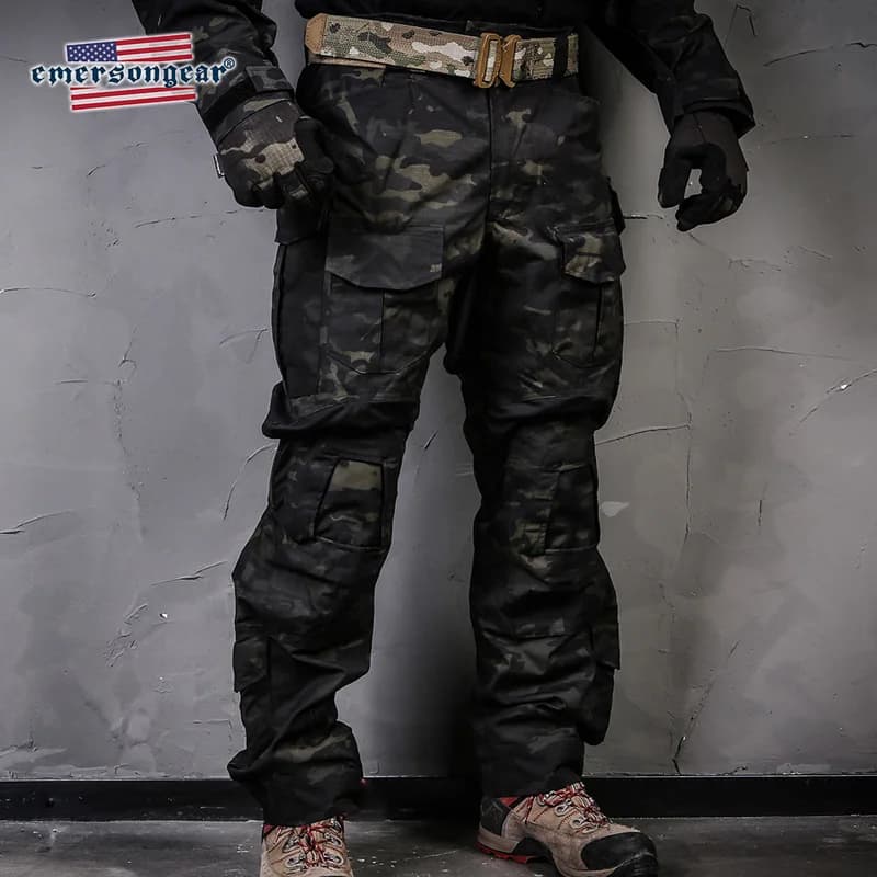 Pantalon tactique Emerson G3 camouflage pour homme - Pêche, chasse, devoir, cargo de tir professionnel
