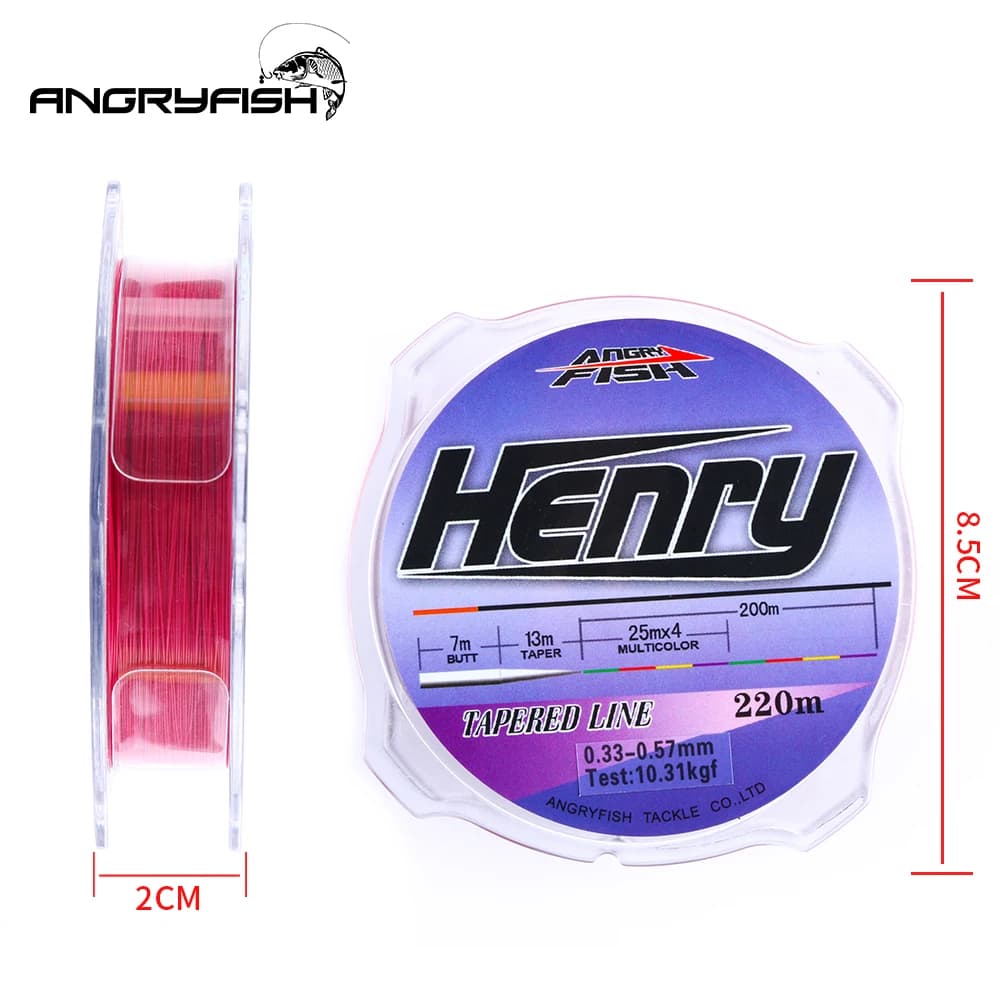 Ligne de pêche nylon 220m Henry Series - Ligne fuselée pour puissance et précision optimale
