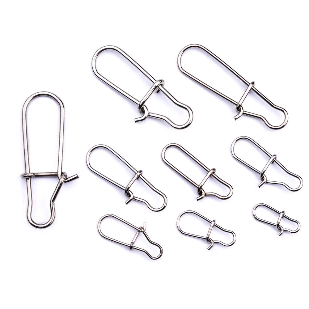 50 émerillons pêche à clip rapide connecteur leurres haute qualité accessoires pêche