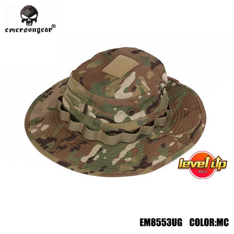 Casquette boonie camouflage EmersonGear avec poche carte pour pêche et chasse - Version montagne