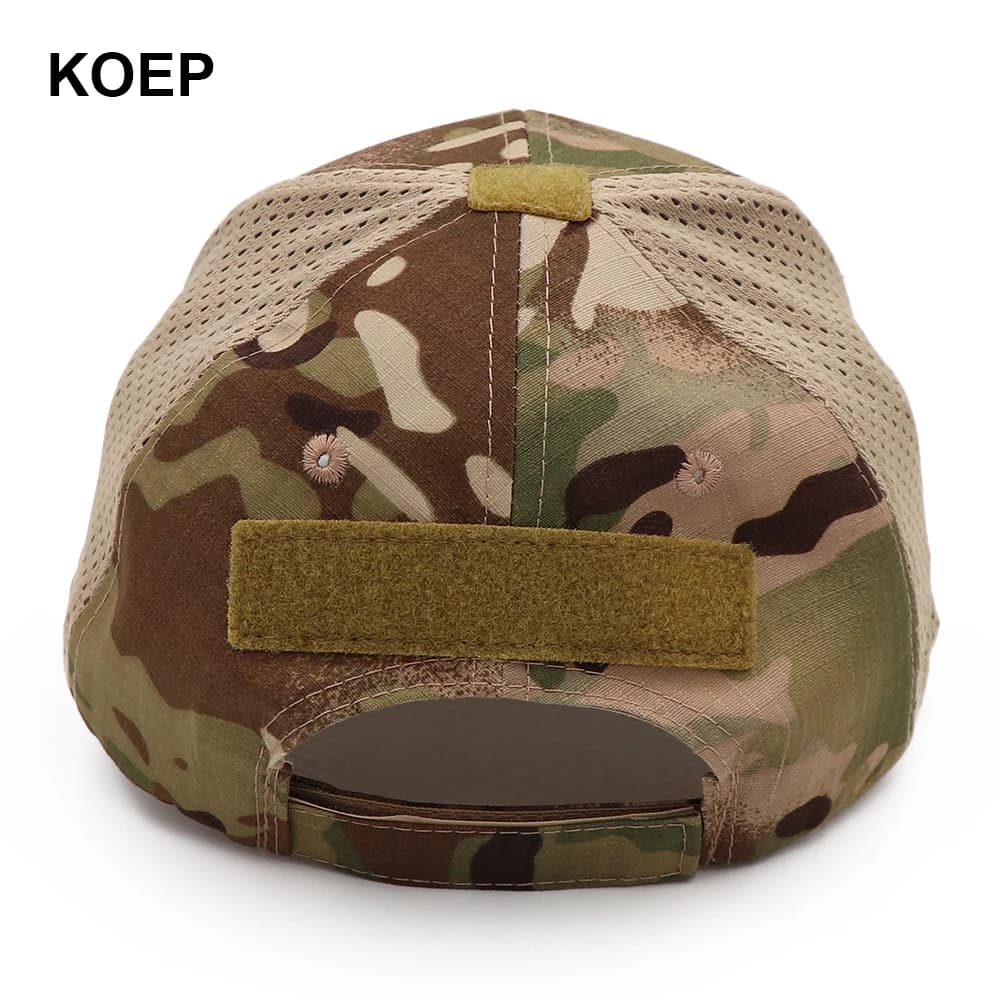 Casquette mesh Punisher KOEP camouflage - Nouveau modèle pour pêche en jungle et randonnée