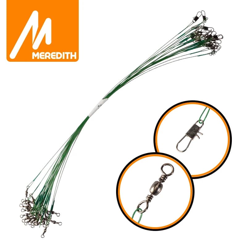 MEREDITH anti-bite fil tête rotatif pour pêche Parker bass - Accessoires leurres résistants aux dents