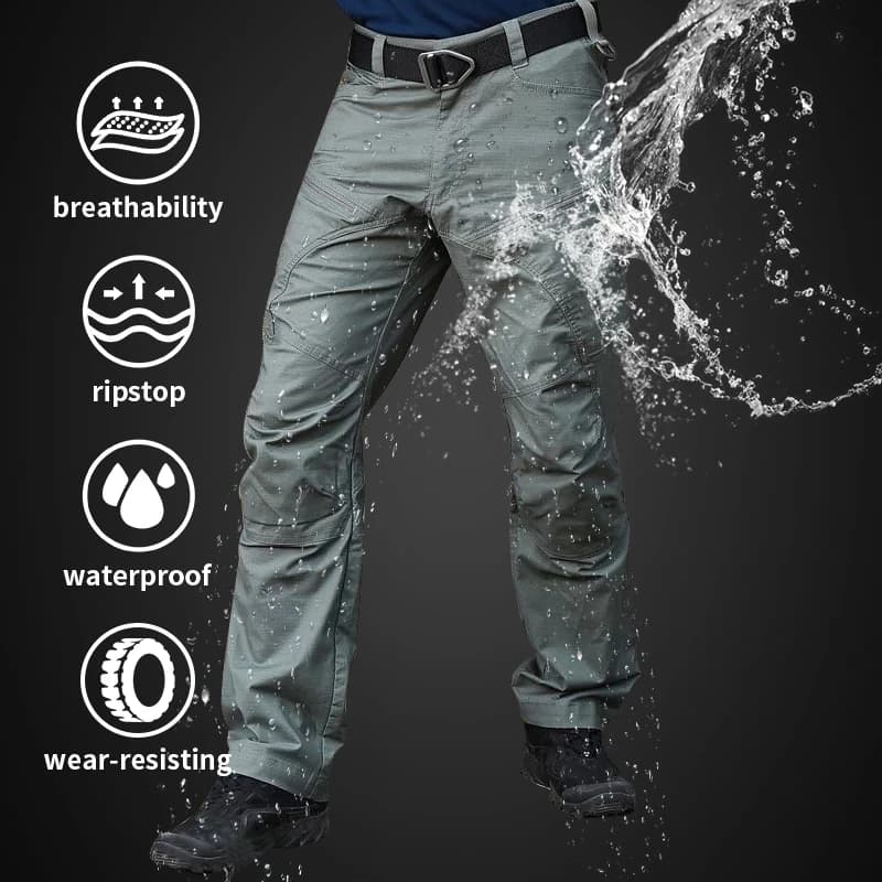Pantalon randonnée pêche homme séchage rapide slim tactique printemps automne cargo