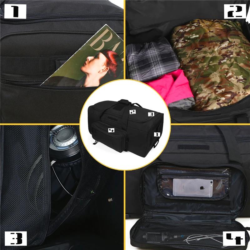 Sac de voyage militaire étanche 124L grande capacité avec roulettes pour camping et randonnée