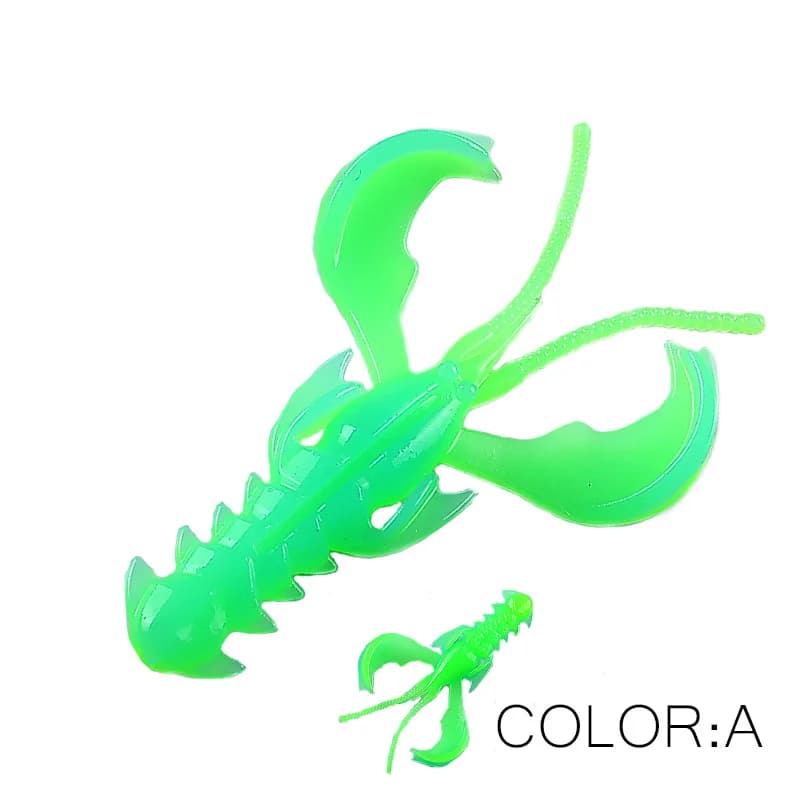 Leurre souple Supercontinent Crazy Lures 65mm et 40mm, leurres crevette et homard pour la pêche aux leurres