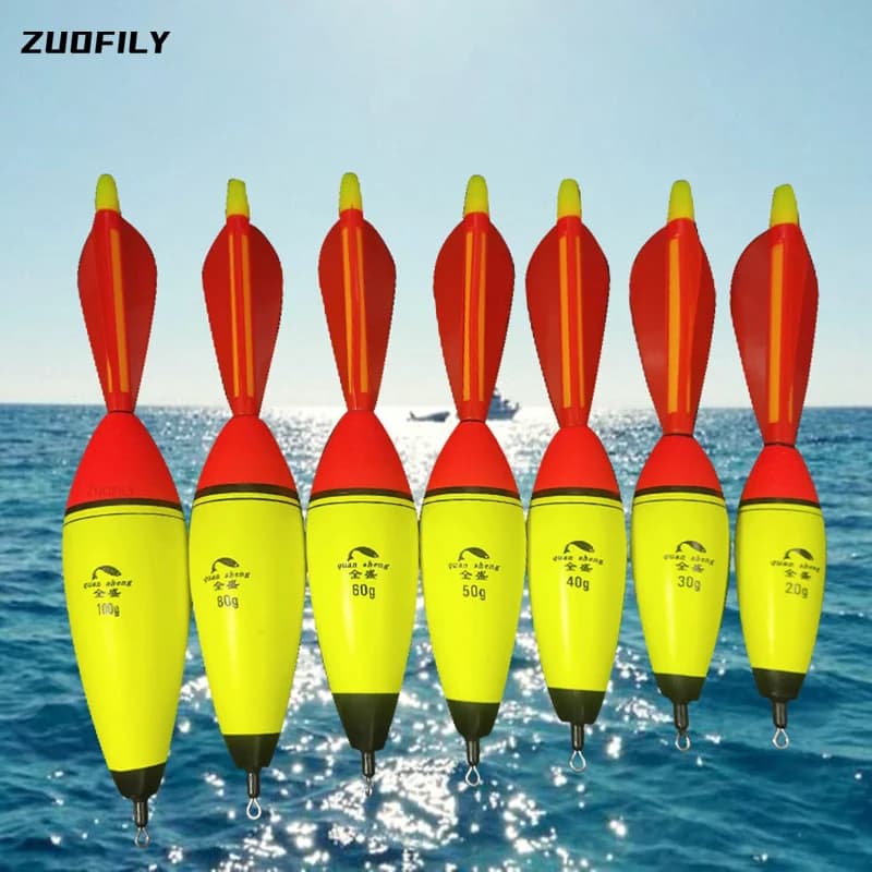 Flotteur lumineux EVA pour pêche de nuit 20-100g, bouchon fluorescent mer et roche