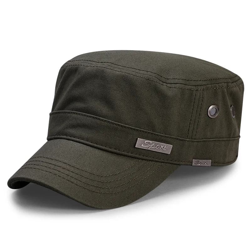 Casquette militaire grande taille Spring Big Head pour pêche - Modèle armée avec mesh ventilé 55-65cm
