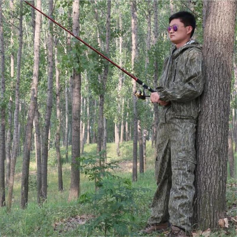 Combinaison camouflage bionique pour observation ornithologique et pêche au leurre été automne