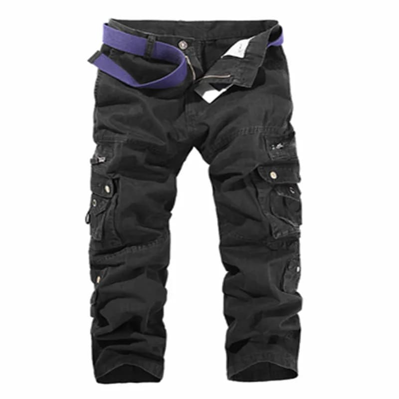 Salopette cargo homme lavage facile pour pêche quotidienne - Pantalon multi-poches vert armée automne