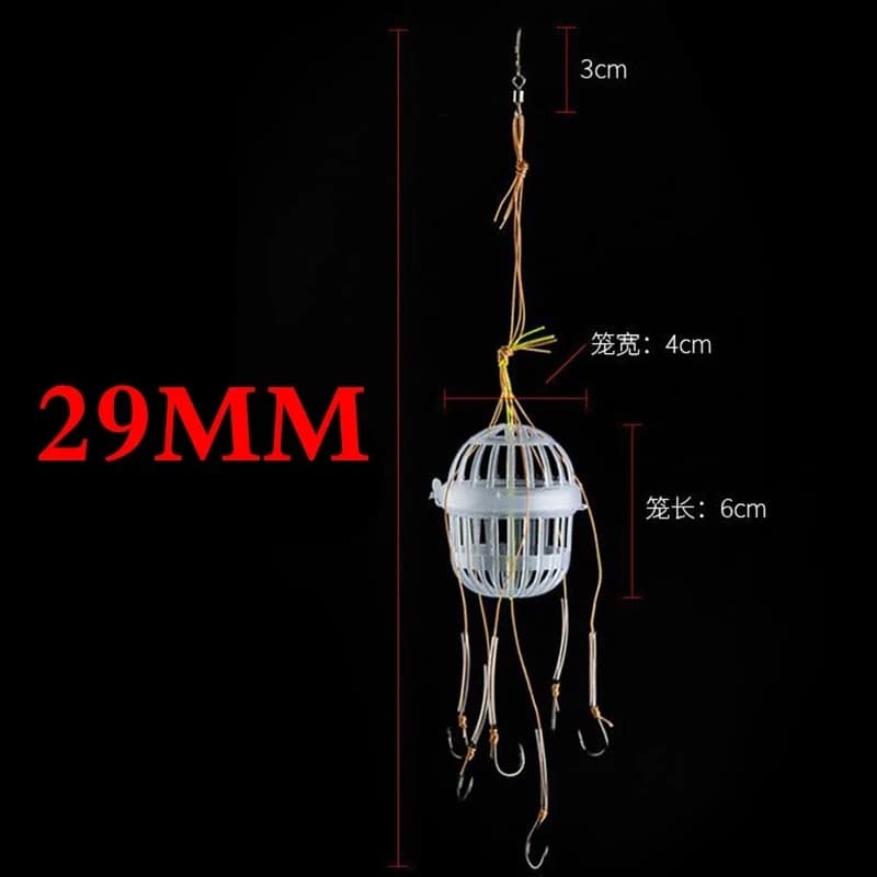 Cage à appâts explosion pour carpe avec 6 hameçons en acier carbone - Accessoire de pêche sphérique