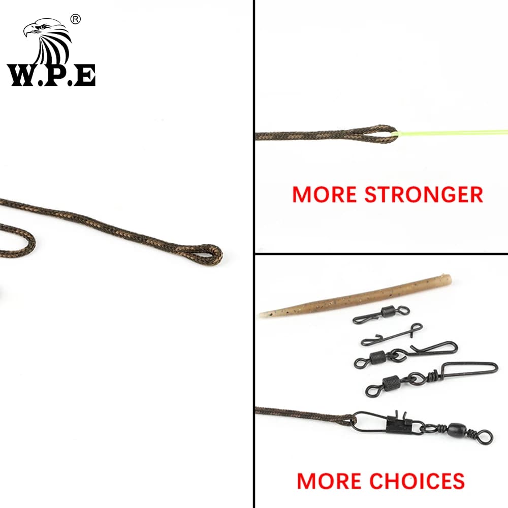 Montage carpe prêt à pêcher W.P.E 40g-80g avec ligne plombée et hameçons pour méthode feeder