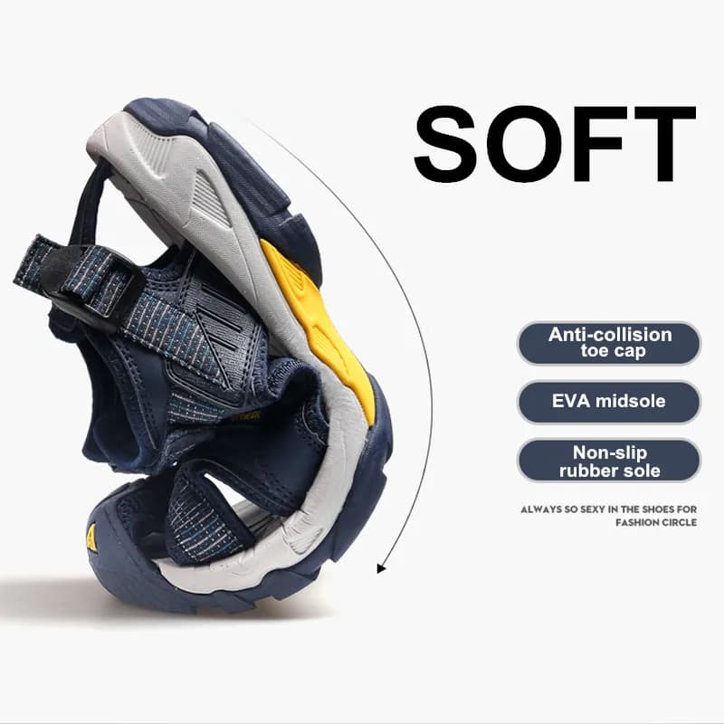 Chaussures aquatiques pêche rapide séchage - Sandales trekking homme plage rivière été
